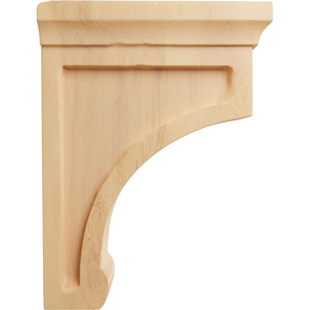 Ekena Millwork 2 1/2"W x 6"D x 8"H Medium Gomez Wood Bracket, Red Oak