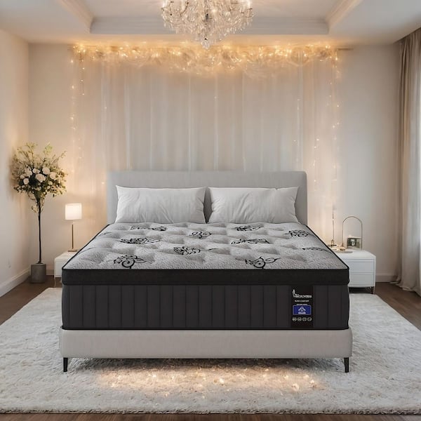 viscountess Twin Medium Firm Memory Foam Hybrid 12 in. Euro Top Support and Bed-in-a-Box Mattress