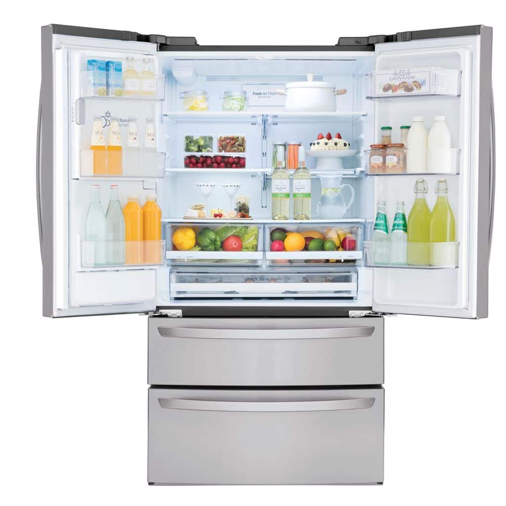 Stainless Steel Smart French Door Refrigerator with Ice Maker
