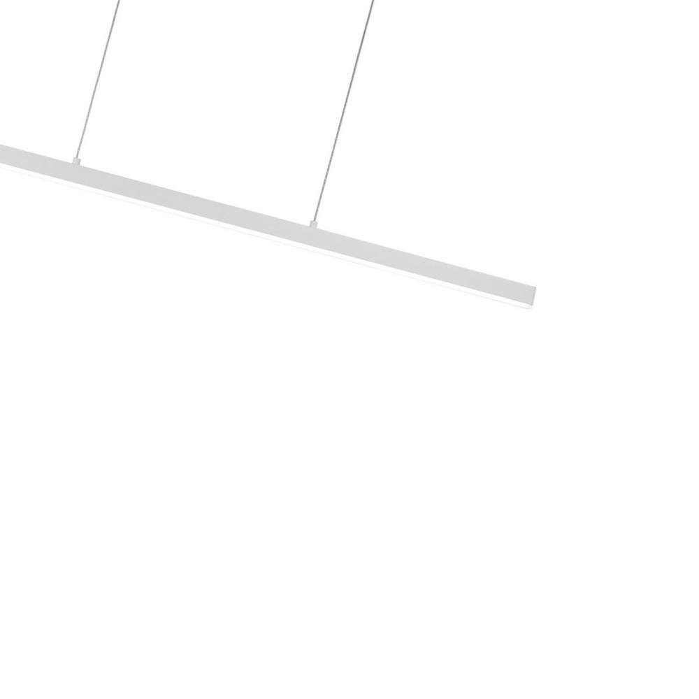 White Glass LED Linear Kitchen Island Pendant