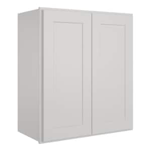 Newport Ready to Assemble 24 in. W x 12 in. D x 30 in. H Shaker Style Stock Wall Cabinet 2-Door in Dove