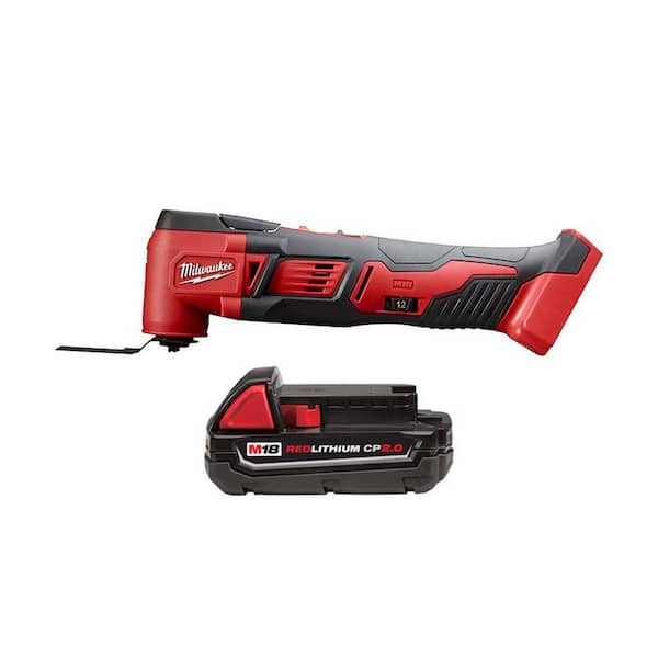 M18 18V Lithium-Ion Cordless Oscillating Multi-Tool (Tool-Only) with 2.0 Ah Compact Battery (2 Pack)