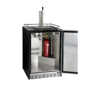 Digital Undercounter Full Size Beer Keg Dispenser with X-CLUSIVE Single Tap Premium Direct Draw Kit and Left Hinge