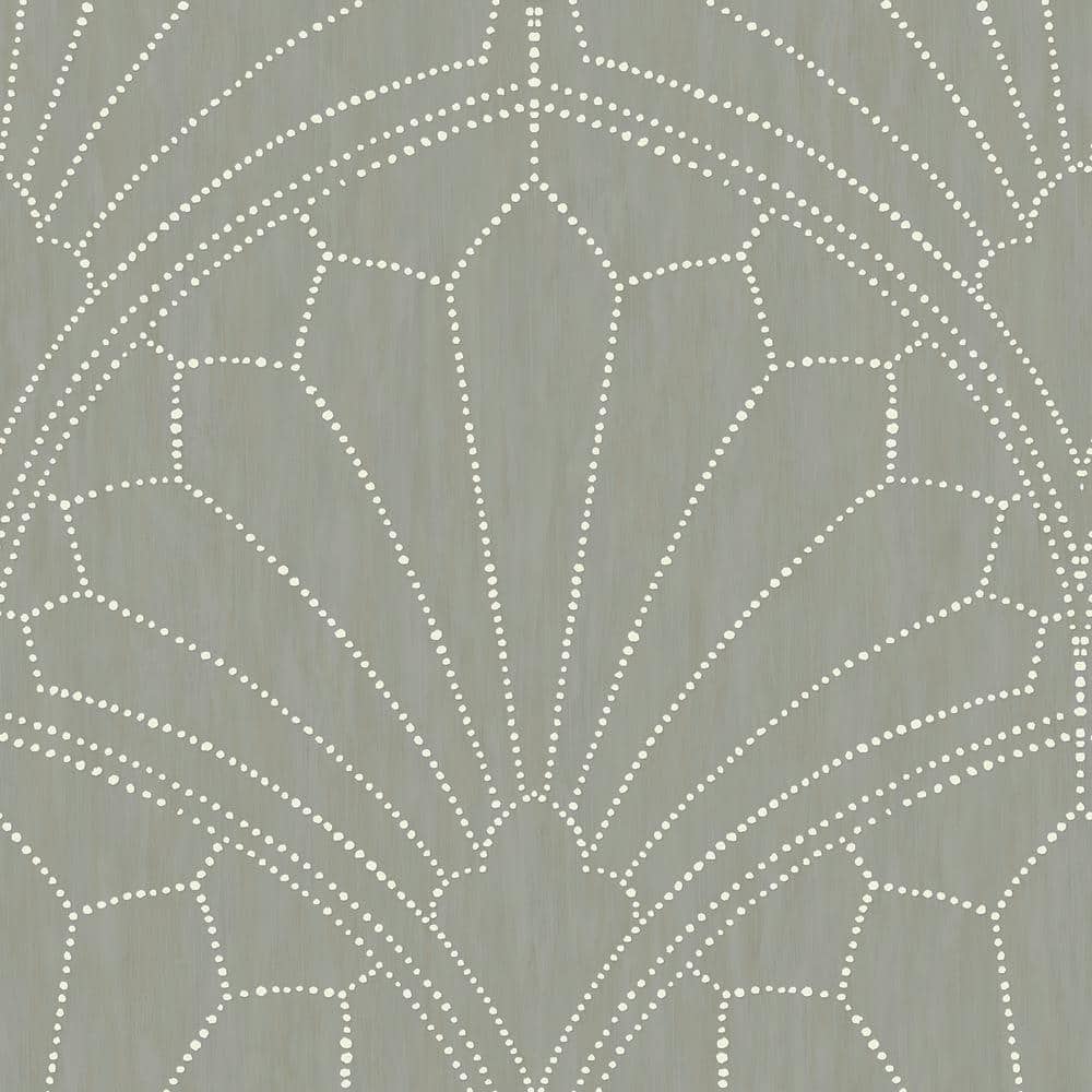 Scallop Medallion Cinder Gray and Ivory Geometric Paper Strippable Roll (Covers 56.05 sq. ft.) price history on PriceWatchPro