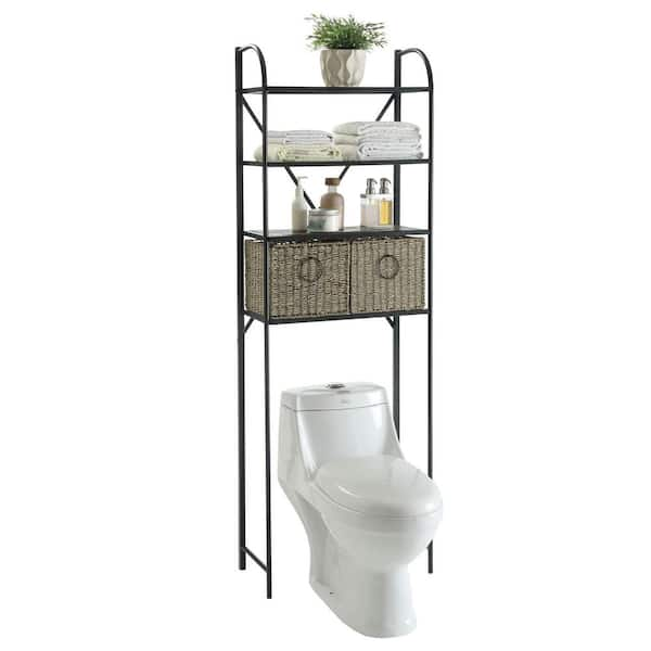 Over The Toilet Storage Rack with Basket and Drawer for Bathroom