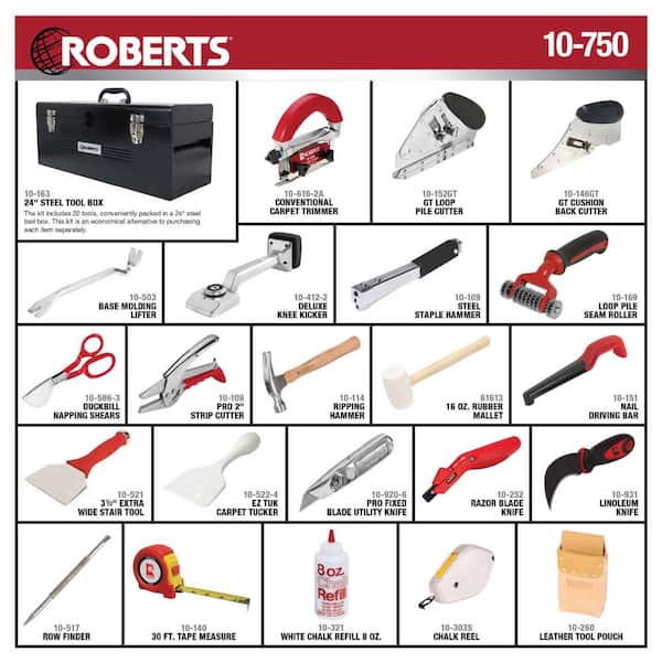 Roberts 10-750 Carpet Installation Tool Kit