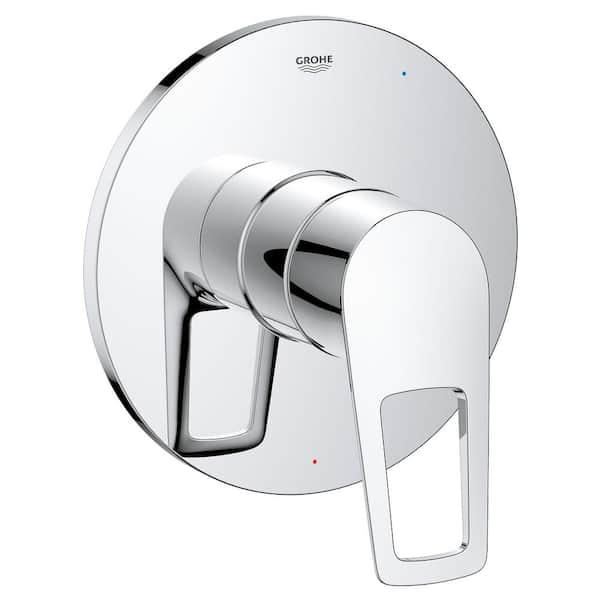 with Wall in Not 19595001 BauLoop (Valve Kit - StarLight The 1-Handle Balance Trim Included) Home Mount Cartridge Valve Pressure GROHE Chrome Depot