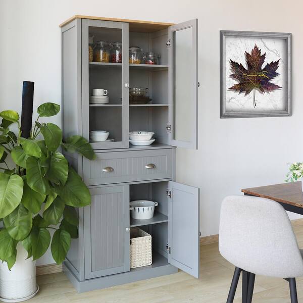 VEIKOUS Contemporary/Modern Gray Pantry | HP0405-03