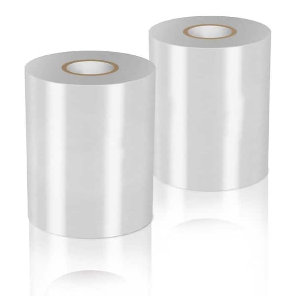 N/A Stretch Wrap Film Refill Rolls Clear 80 Gauge 5 in. x 1000 ft. 2-Pack for Packing Moving Storage