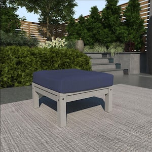 Bespoke 1-Piece Deep Seating Plastic Outdoor Ottoman with Cushion
