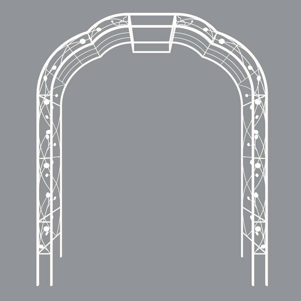 98.4 in. x 74.4 in. Garden Arbor Trellis Climbing Plants, Metal Wedding Arc