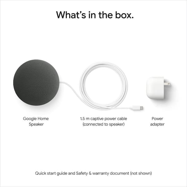 Google Home Speaker - Smart Speaker with 360° Sound and Gemini