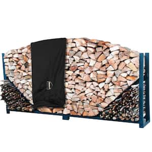 8 ft. Heavy-Duty Firewood Log Rack with Cover