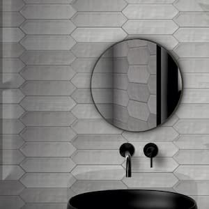 Ceramic Decor Picket Hexagon Subway 3 in. x 12 in. x 10mm Wall Tile Case - Smokey (20 Tile PCS/5 sq. ft.)