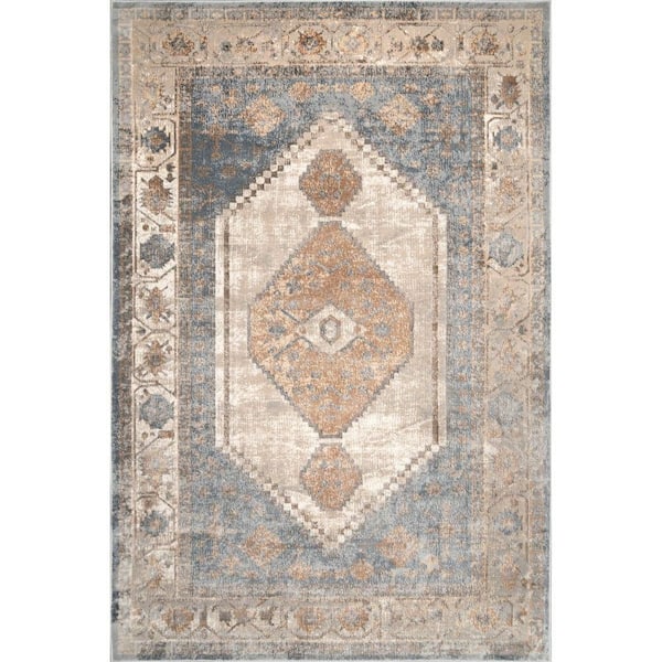 4 ft. x 6 ft. Beige Vintage Giada Area Rug