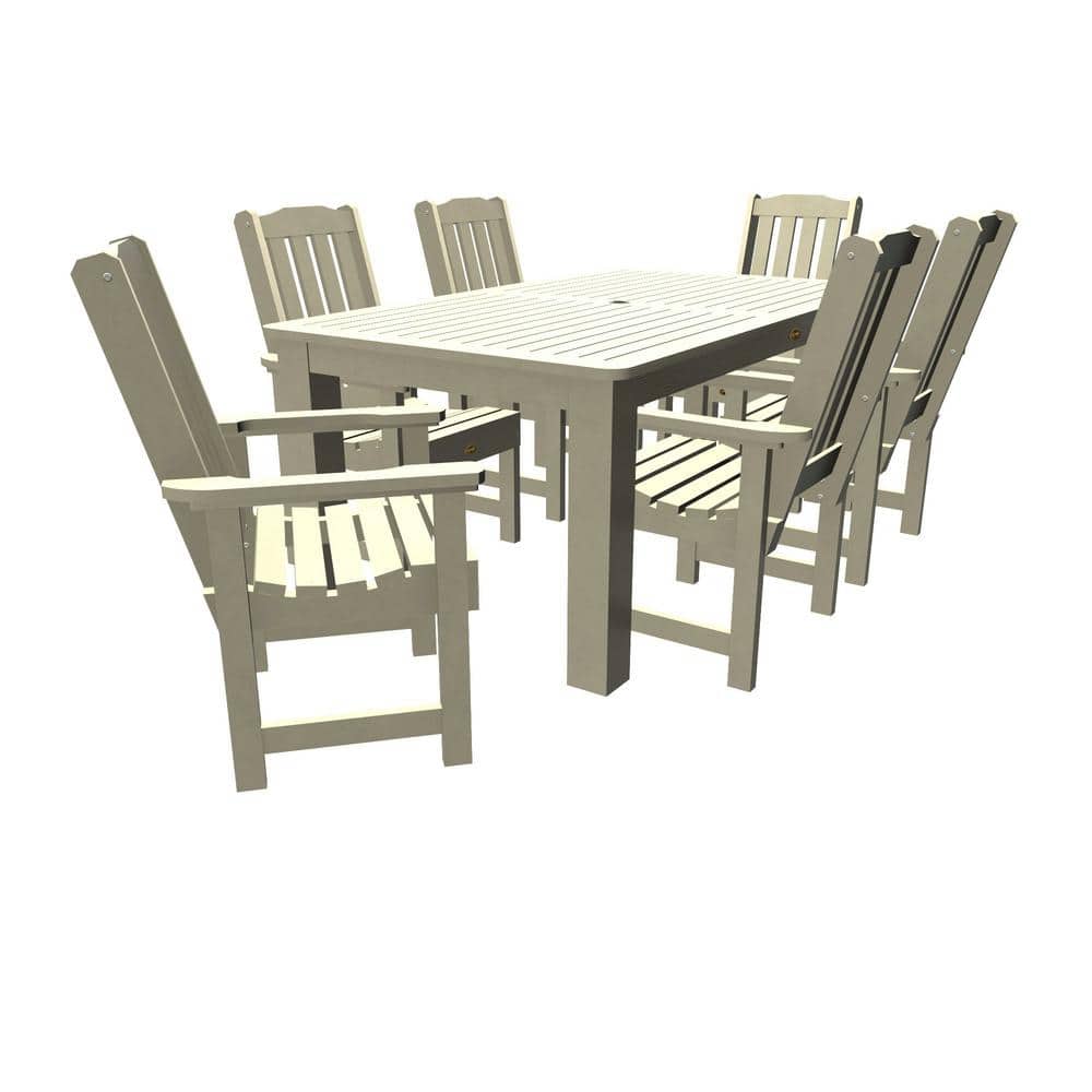 Highwood Springville 5Pieces Square Recycled Plastic Outdoor Dining Set CMST5SQ44LDWAE The