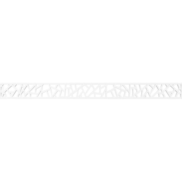 Ekena Millwork Harrisburg Fretwork 0.375 in. D x 46.375 in. W x 4 in. L PVC Panel Moulding