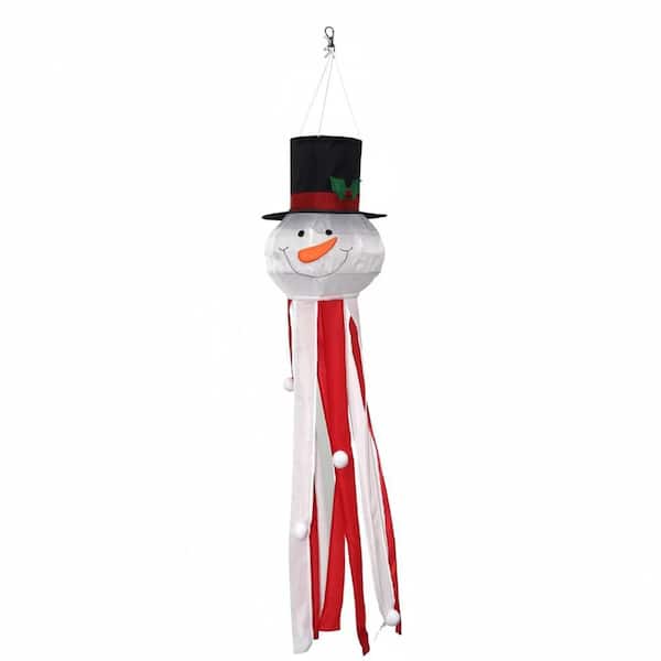 Snowman Wind Sock 39 Inch Winter Outdoor Hanging Decorations