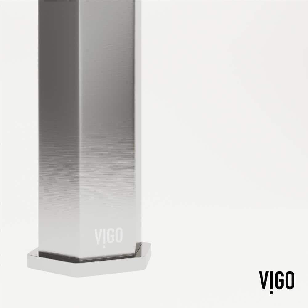 Nova Hexagonal Brushed Nickel Single-Hole Bathroom Faucet