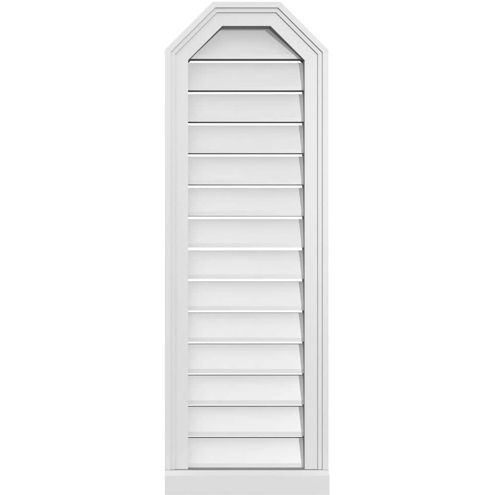 "14"" x 42"" Octagonal Top Surface Mount PVC Gable Vent: Functional with Brickmould Sill Frame" price history on PriceWatchPro