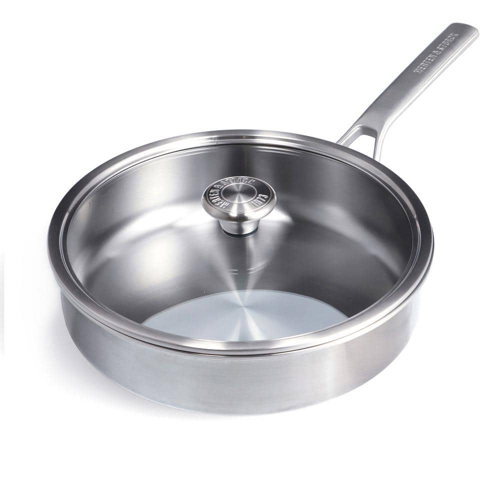 Merten & Storck Tri-Ply 3.5 QT Stainless Steel Saute Pan with Lid