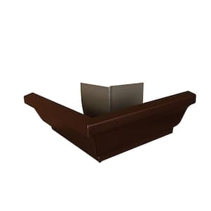 5 in. Royal Brown Aluminum K-Style Outside Gutter Miter