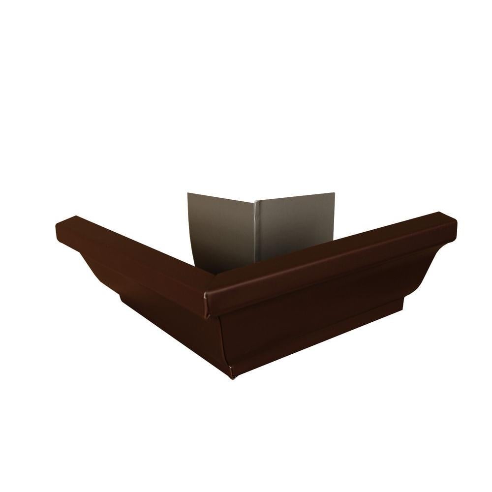 Amerimax Home Products 6 in. Royal Brown Aluminum K Style Outside Gutter  Miter 6OTMRB - The Home Depot