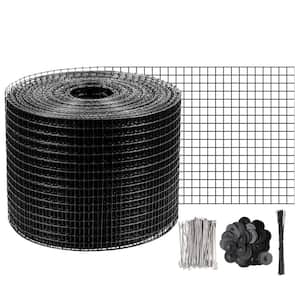Garden Fence Solar Panel Bird Wire 8 in. x 98 ft. Critter Guard Roll Kit with 100-Piece Fasteners, 50-Piece Tie Wires