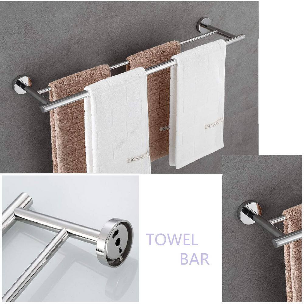 Polished Chrome 5-Piece Bathroom Hardware Set