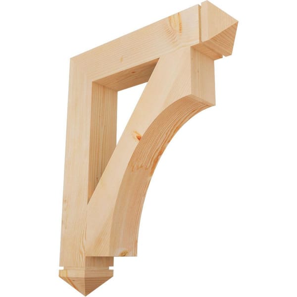 Ekena Millwork 5.5 in. x 40 in. x 32 in. Douglas Fir Westlake Arts and Crafts Smooth Bracket