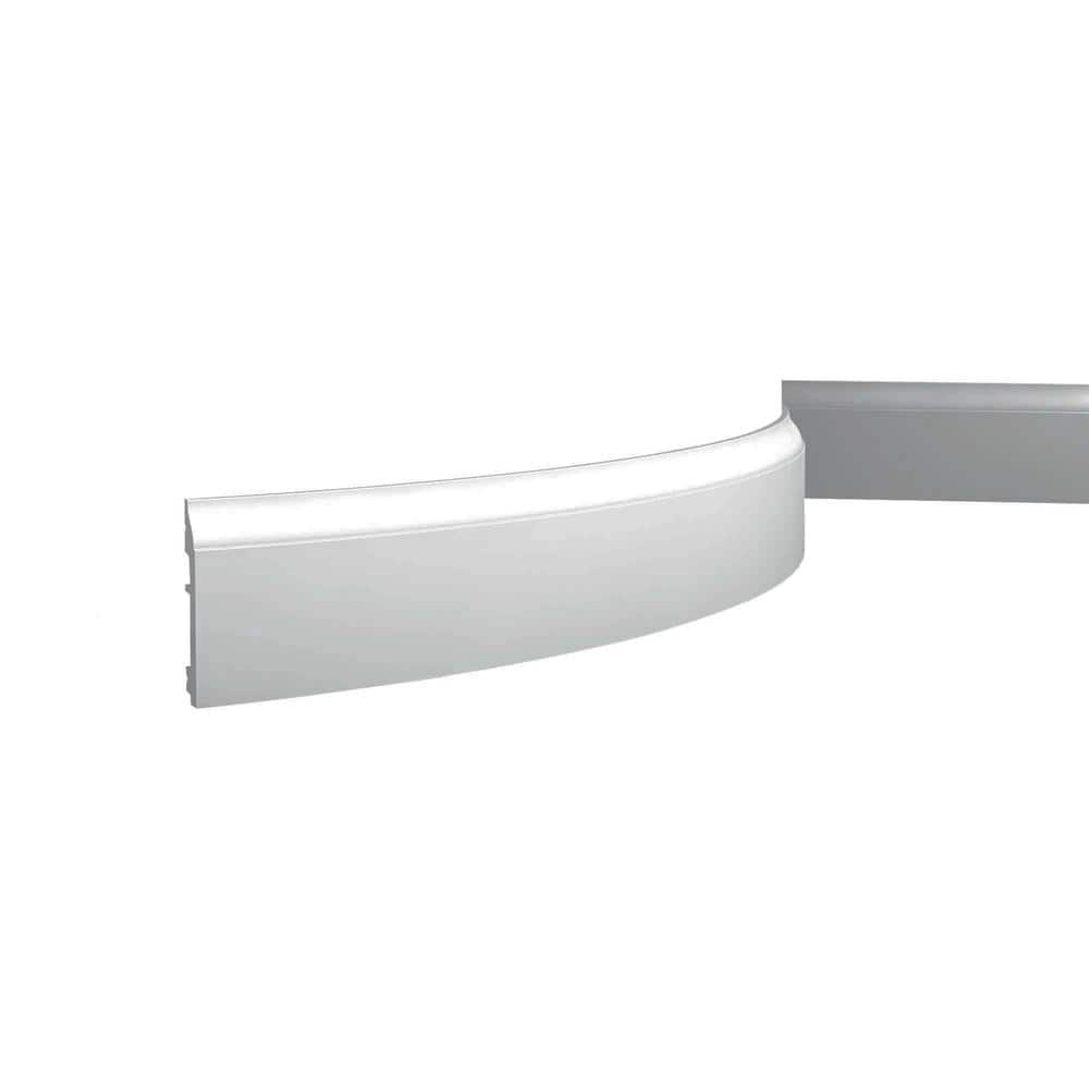 78-Inch Primed White Flexible Polyurethane Baseboard Moulding