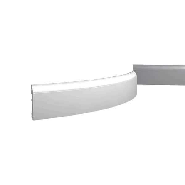 1/2 in. D x 3-3/8 in. W x 78-3/4 in. L Primed White Flexible Polyurethane Baseboard Moulding