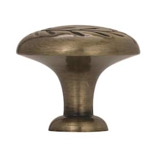 Nature's Splendor 1-5/16 in (33 mm) Diameter Elegant Brass Round Cabinet Knob