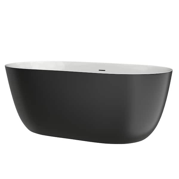 Getpro 51 in. x 27.5 in. Acrylic Free Standing Bathtub Flat Bottom