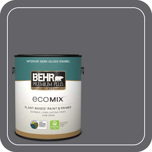 1 gal. #N530-6 Digital Semi-Gloss Enamel EcoMix Plant-Based Interior Paint & Primer