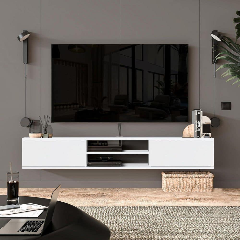White TV Stand Fits TV's Up to 75 in. price history on PriceWatchPro