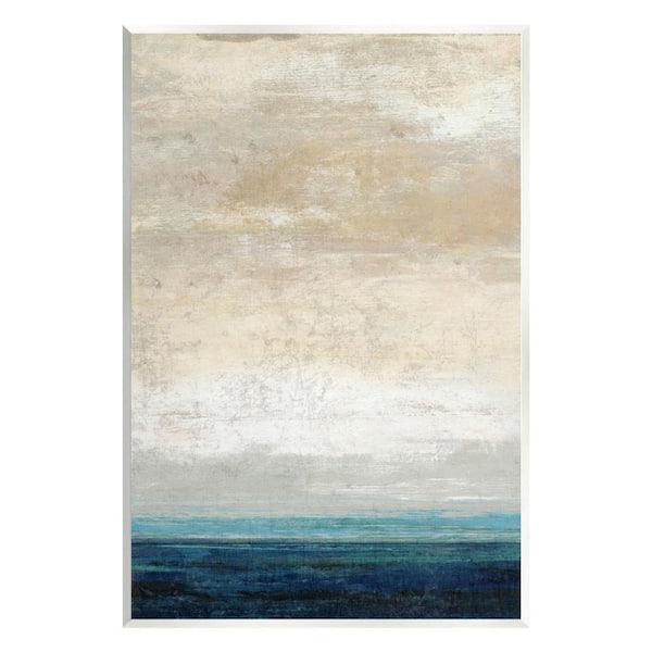 The Stupell Home Decor Collection Distressed Ocean Landscape Abstract Design by Suzanne Nicoll Unframed Abstract Art Print 15 in. x 10 in.