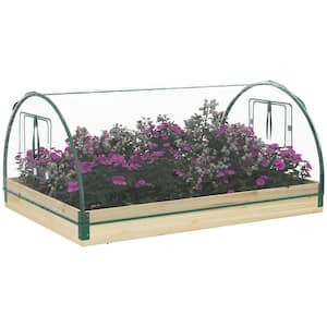 Large 45.25 in. Natural Wood Raised Garden Bed