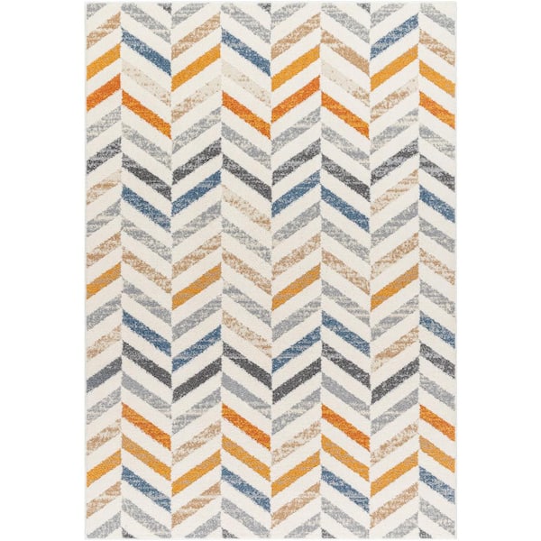 Livabliss Valet Ivory/Multi Geometric 8 ft. x 10 ft. Indoor Area Rug