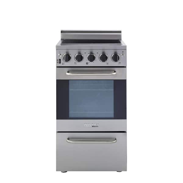 Unique Appliances Prestige 20 in. 1.6 Cu. ft. Electric Range with Convection Oven in Stainless Steel, Silver