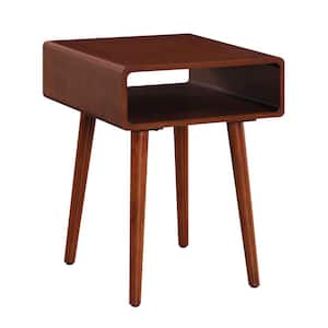 Napa 18 in. Mahogany Square End Table with Shelf
