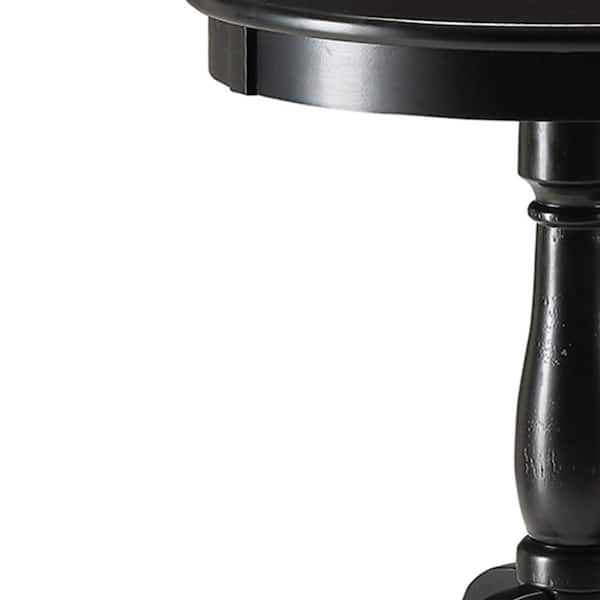 Acme Furniture Alger 18 in. Black Round Wood End Table with
