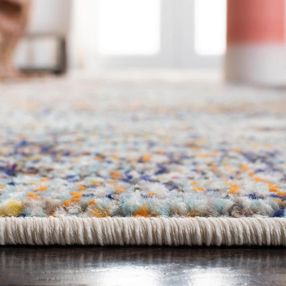 Black Synthetic Flat Woven Non-slip Square Rug