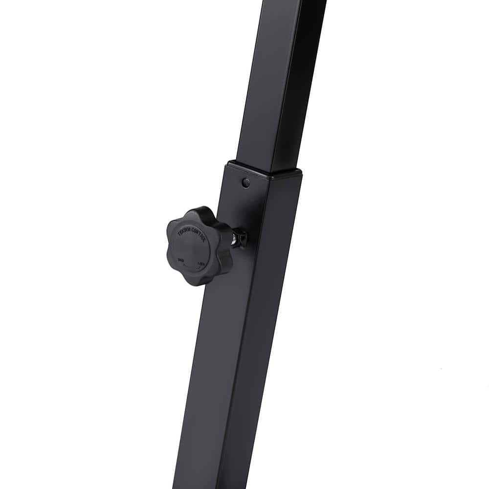 Adjustable Black Wood Mobile Laptop Cart with Smooth-Gliding Wheels