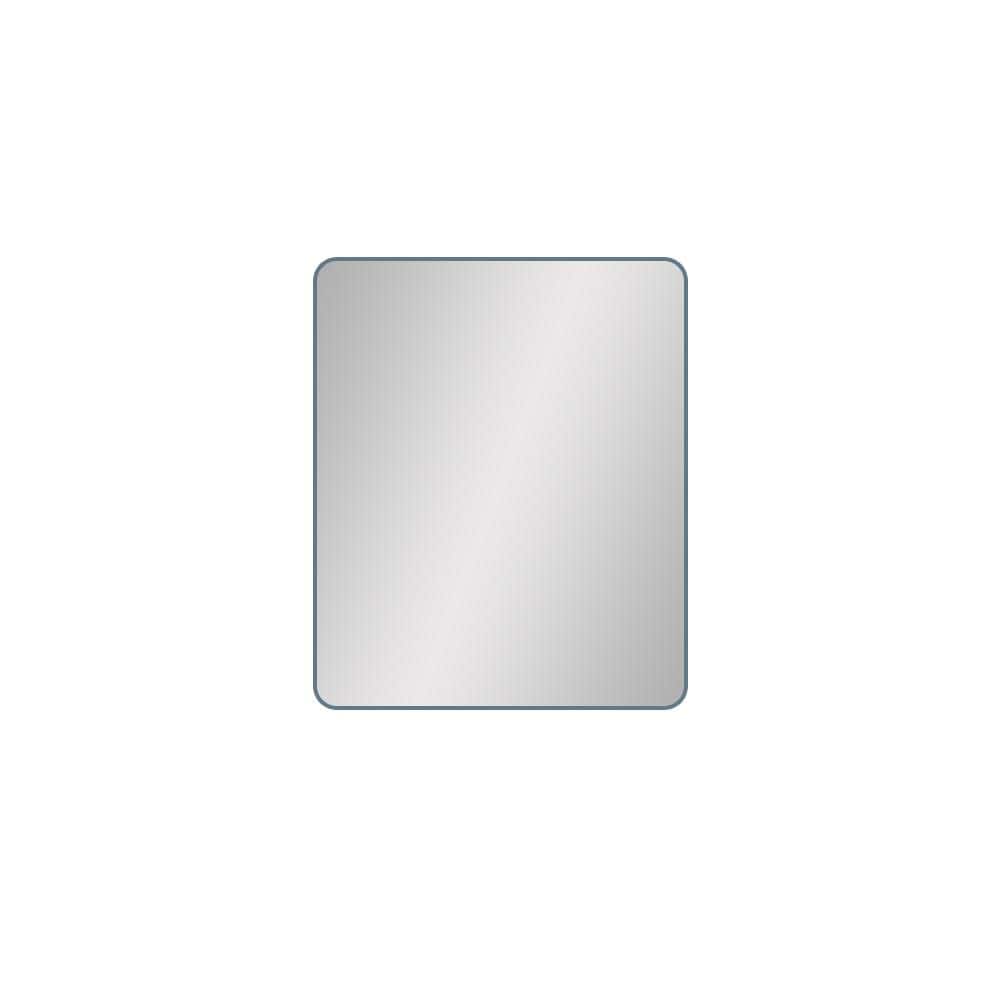 Blue 24 in. W x 36 in. H Rectangle Metal Framed Mirror Modern Design Wall D