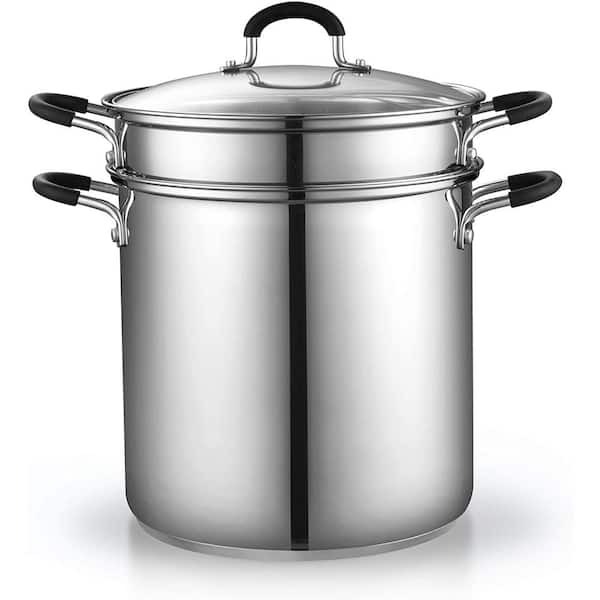 Cook N Home Stockpot with Lid, Basic Stainless Steel Soup Pot