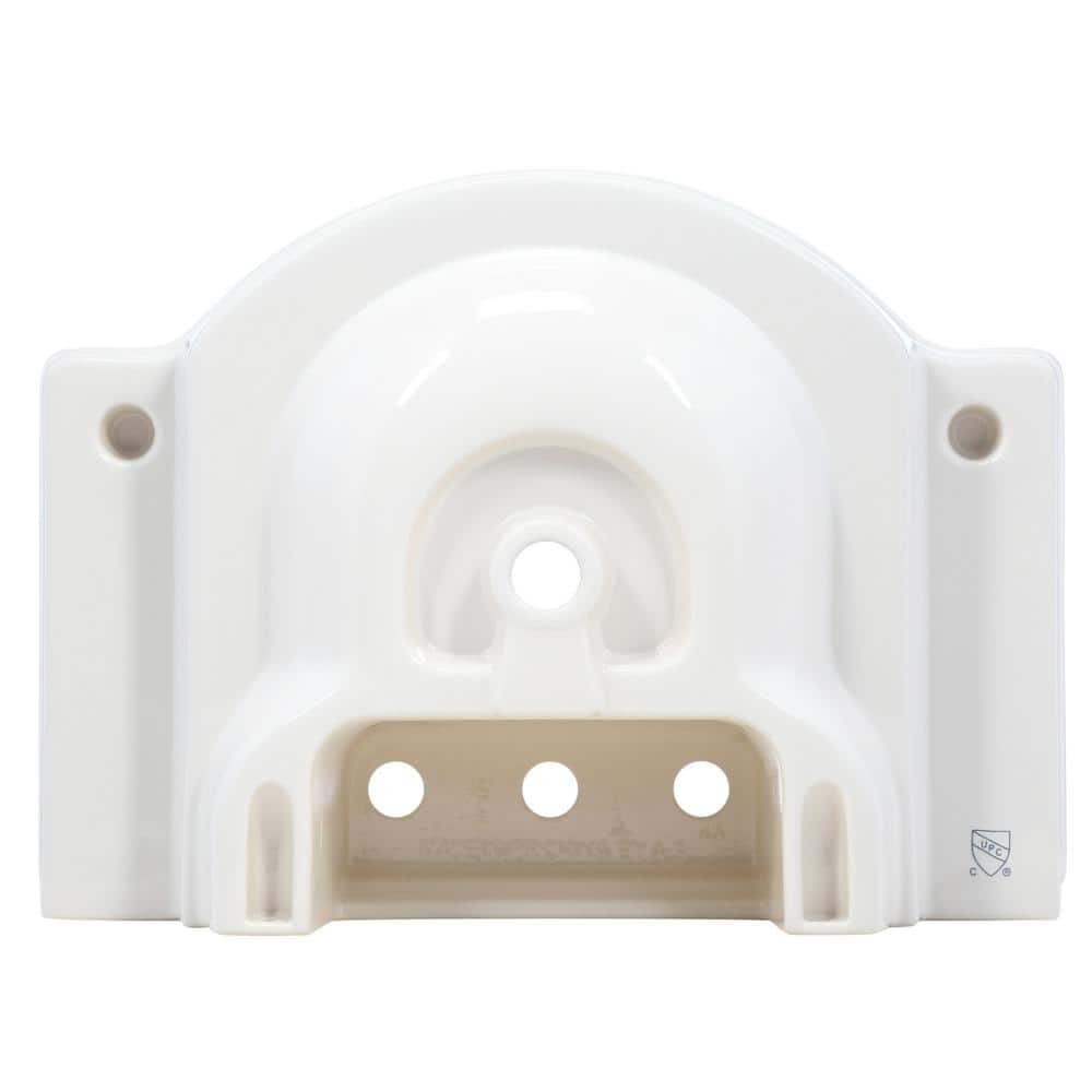 White Ceramic Pedestal Console Sink with 8-Inch Faucet Holes