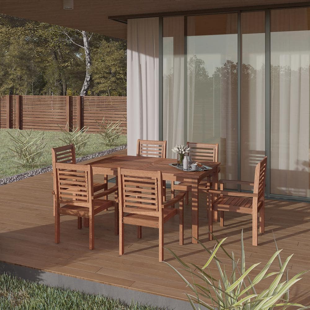 Amazonia Milano 7-Piece Rectangular Patio Dining Set BT RECT SET