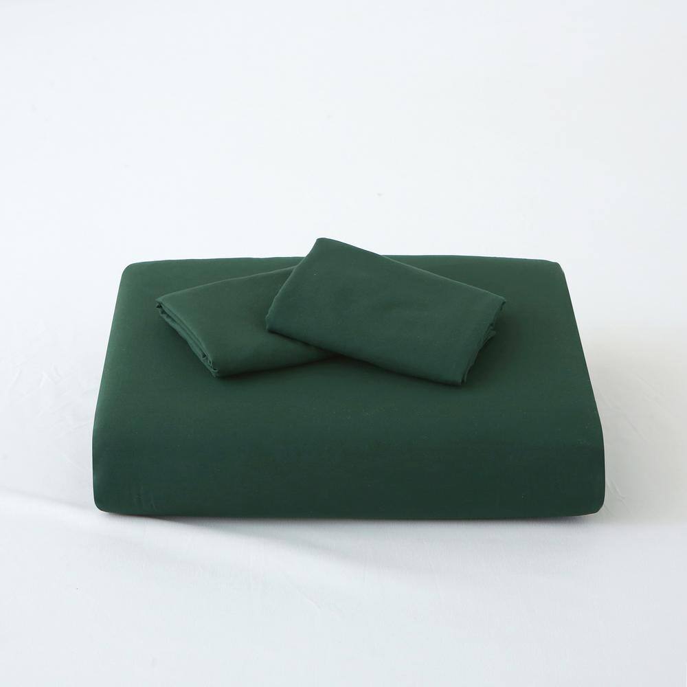 Emerald Green King Size Polyester Duvet Cover Set