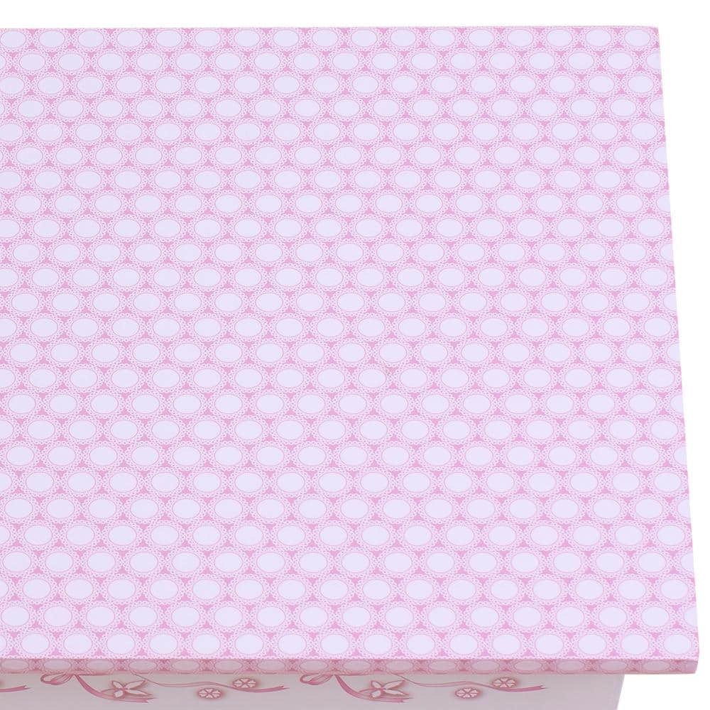 Pink and White Girls' Musical Ballerina Jewelry Box with Drawers